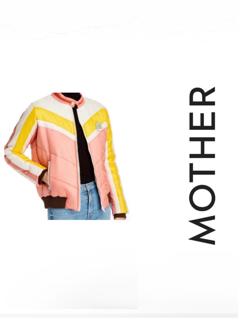 Mother - The Peak Puffer Jacket in Sienna  Colorful Women's Jacket size small s